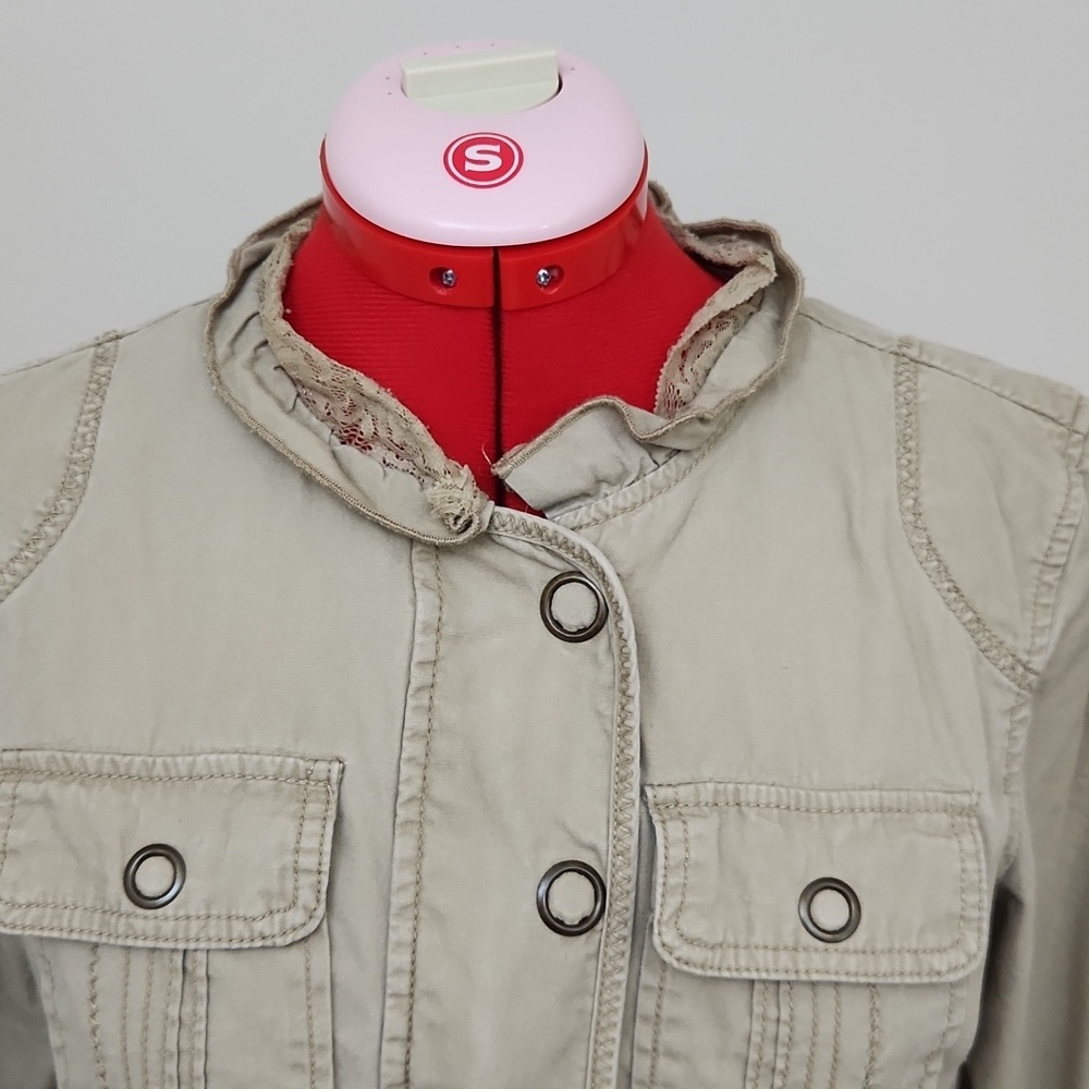 DECREE tan zip-up jacket size medium - Picture 2 of 11